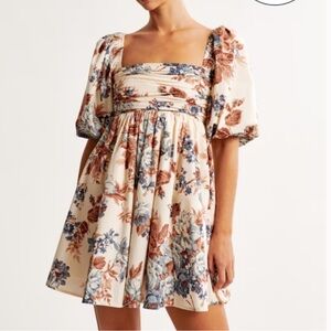 NWT Abercrombie Emerson Poplin Dress Floral Size XL